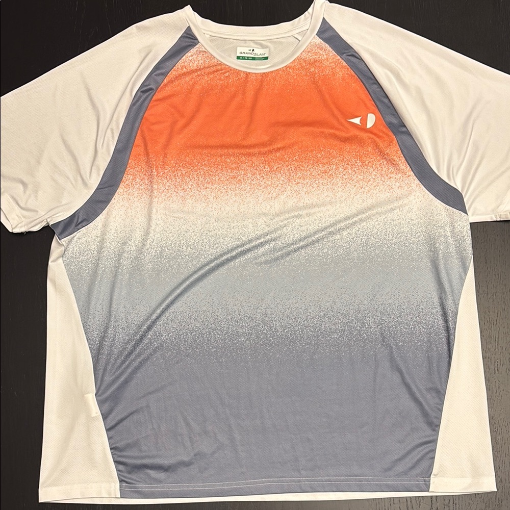Grand Slam Orange and White Performance Tee